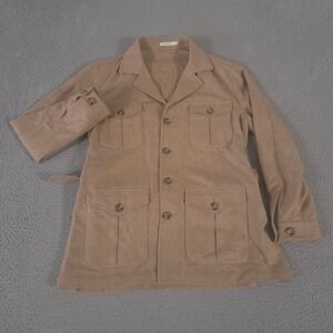 Suitsupply Jacket Mens 42 Camel Sahara Herringbone Wool Belted Field Safari Coat